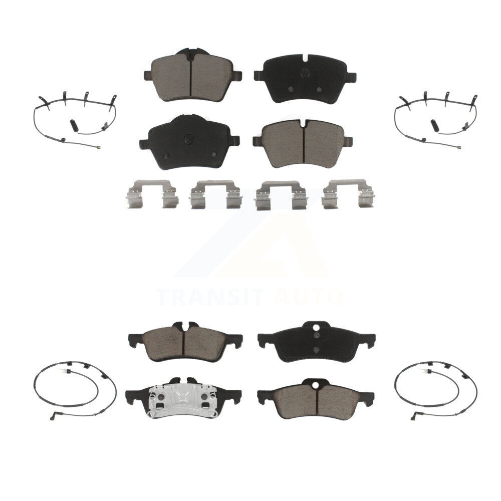 Ceramic Disc Brake Pads And Wear Sensor Front Rear Kit For 2006 Mini Cooper 1.6L