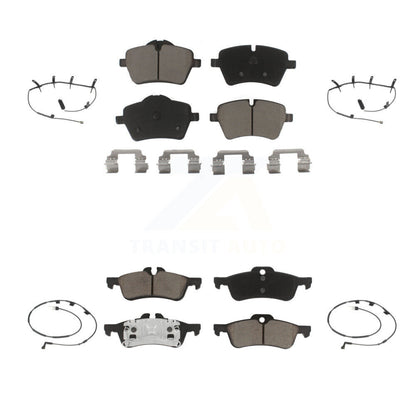 Ceramic Disc Brake Pads And Wear Sensor Front Rear Kit For 2006 Mini Cooper 1.6L