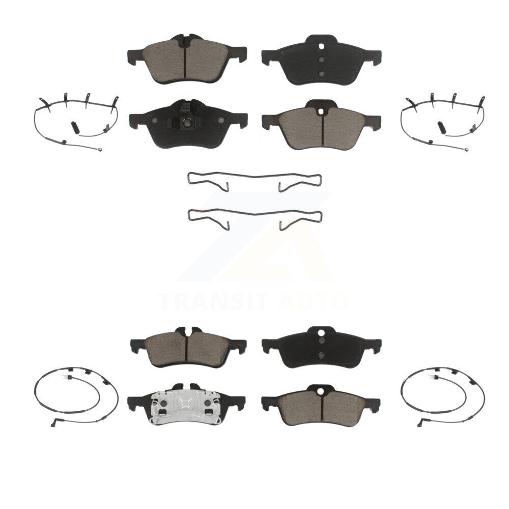 Ceramic Disc Brake Pads And Wear Sensor Front Rear Kit For 2006 Mini Cooper 1.6L