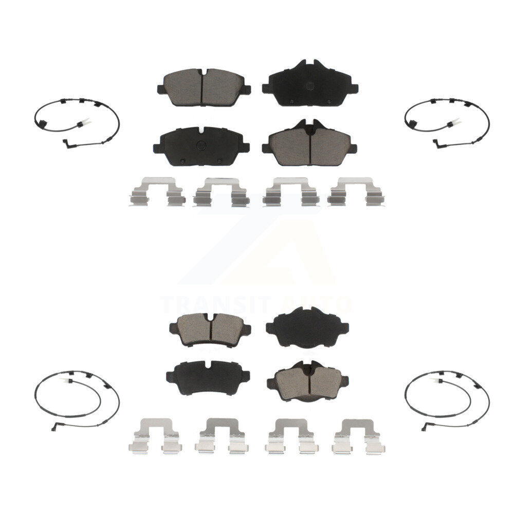 Ceramic Disc Brake Pads And Wear Sensors Front Rear Kit For Mini Cooper