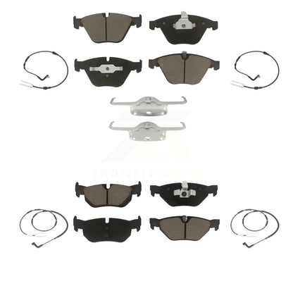 Ceramic Disc Brake Pads And Wear Sensors Front Rear Kit For BMW 328i 323i