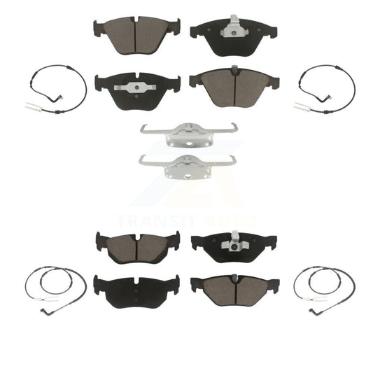 Ceramic Disc Brake Pads And Wear Sensors Front Rear Kit For BMW 328i 323i