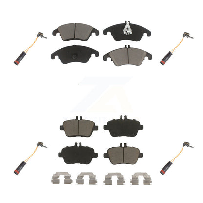 Ceramic Disc Brake Pads And Wear Sensors Front Rear Kit For Mercedes-Benz SLK350