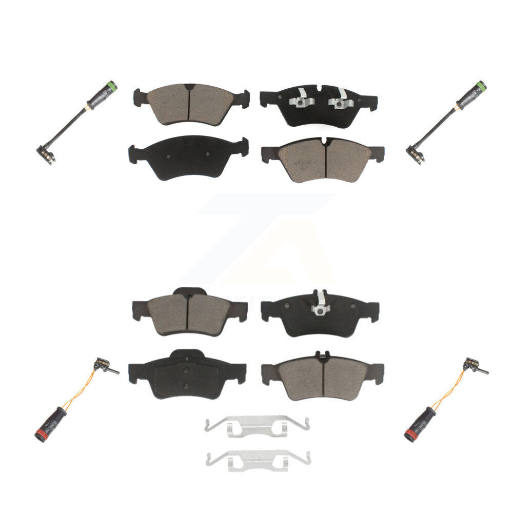 Ceramic Disc Brake Pads And Wear Sensors Front Rear Kit For Mercedes-Benz E550