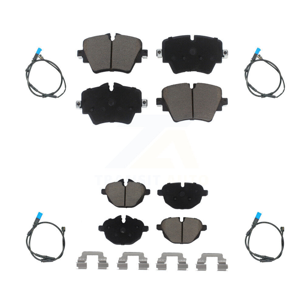 Ceramic Disc Brake Pads And Wear Sensors Front Rear Kit For BMW X3