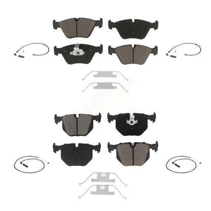Ceramic Disc Brake Pads And Wear Sensors Front Rear Kit For 2004-2010 BMW X3