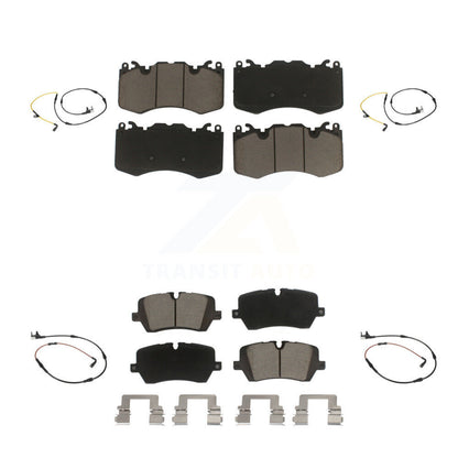 Ceramic Disc Brake Pad And Wear Sensor Front Rear Kit For Land Rover Range Sport