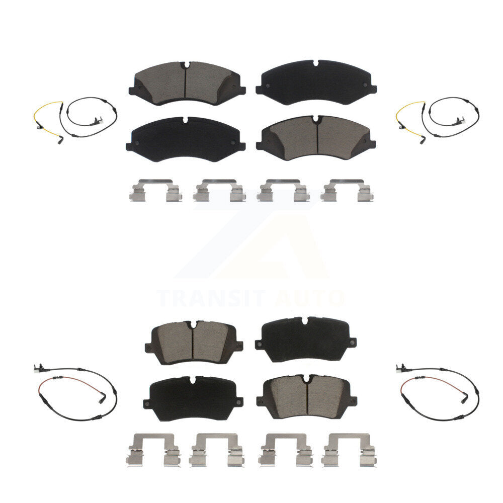 Ceramic Disc Brake Pad And Wear Sensor Front Rear Kit For Land Rover Range Sport