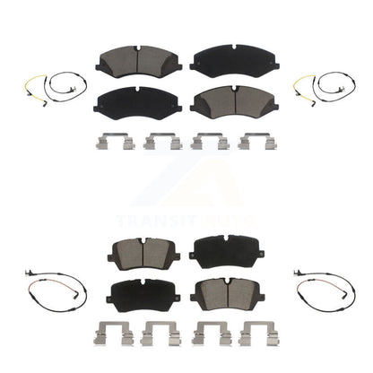 Ceramic Disc Brake Pad And Wear Sensor Front Rear Kit For Land Rover Range Sport