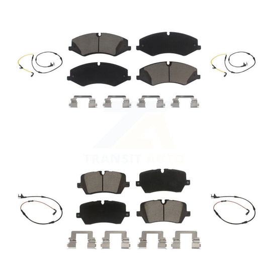 Ceramic Disc Brake Pad And Wear Sensor Front Rear Kit For Land Rover Range Sport