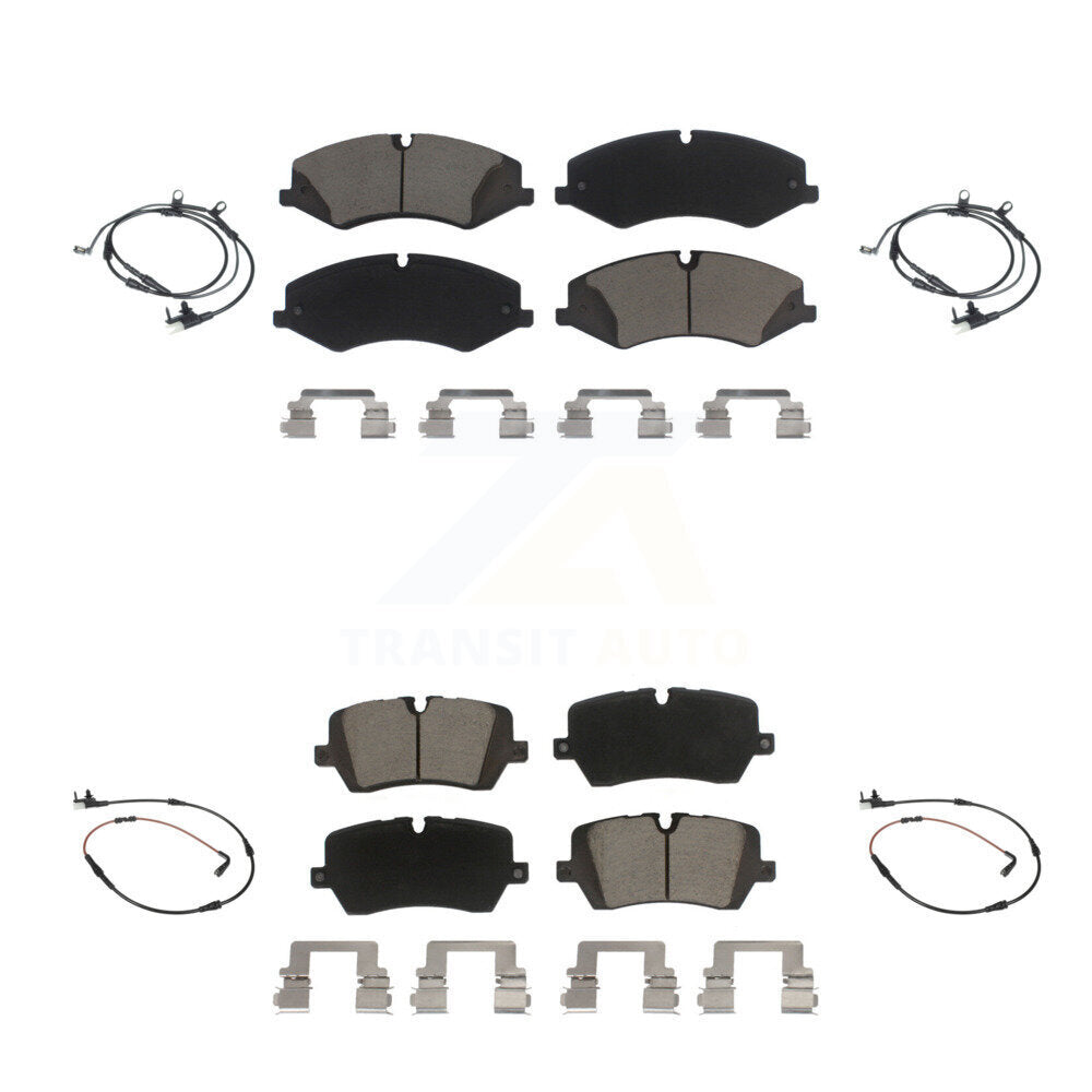 Ceramic Disc Brake Pad And Wear Sensor Front Rear Kit For Land Rover Range Sport
