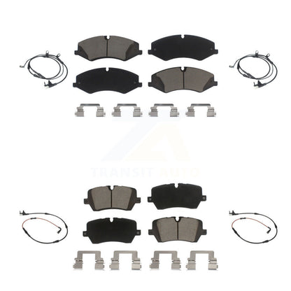 Ceramic Disc Brake Pad And Wear Sensor Front Rear Kit For Land Rover Range Sport