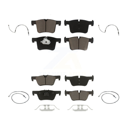 Ceramic Disc Brake Pads Wear Sensor Front Rear Kit For BMW 320i xDrive 328d 2.0L
