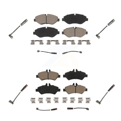 Ceramic Disc Brake Pads Extra Wear Sensor Front Rear Kit For Sprinter 2500 Dodge