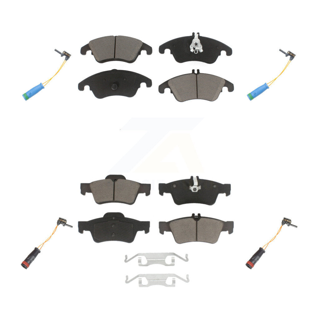 Ceramic Disc Brake Pads And Wear Sensors Front Rear Kit For Mercedes-Benz E400