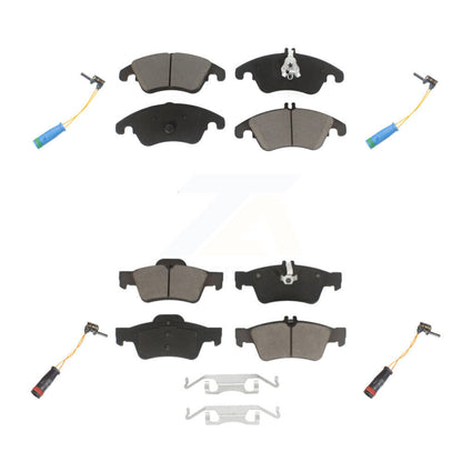 Ceramic Disc Brake Pads And Wear Sensors Front Rear Kit For Mercedes-Benz E400