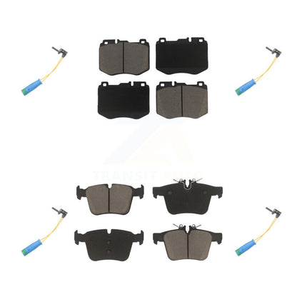 Ceramic Brake Pad & Wear Sensor Front Rear Kit For Mercedes-Benz C300 C400 C350e