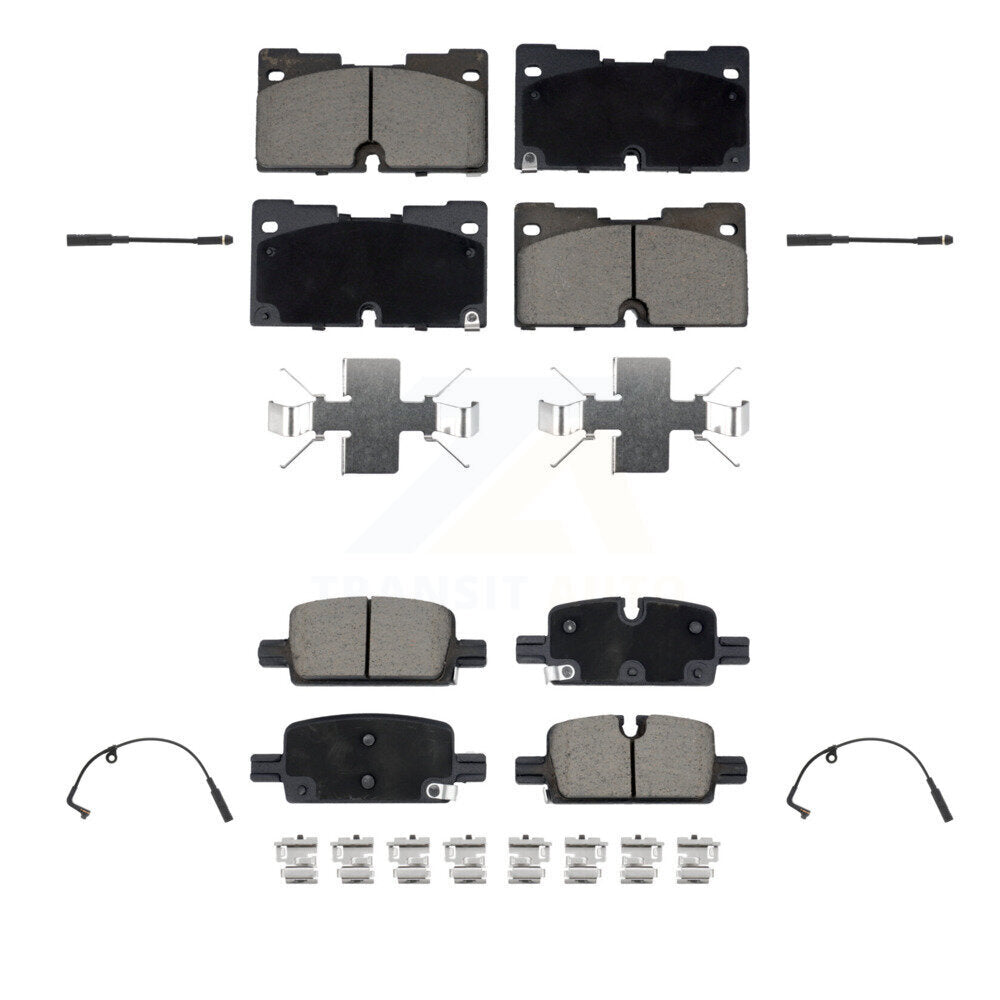 Ceramic Brake Pad Wear Sensor Front Rear Kit For GMC Chevrolet Silverado 1500 XL