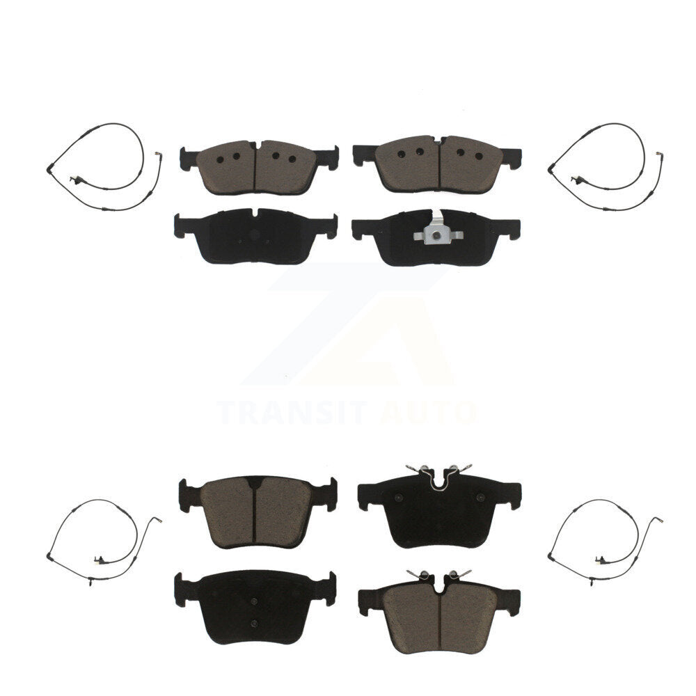 Ceramic Disc Brake Pads & Wear Sensor Front Rear Kit For Land Rover Range Evoque