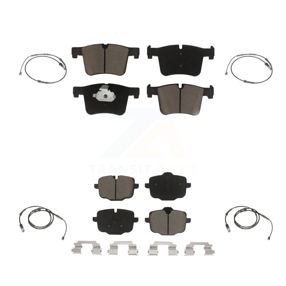 Ceramic Disc Brake Pad And Wear Sensor Front Rear Kit For 2012 BMW X3 From 10 11