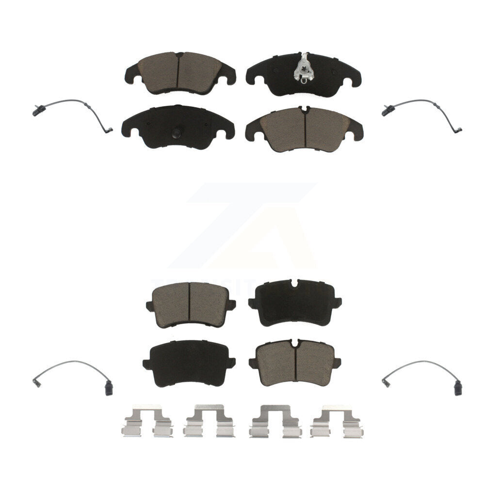 Ceramic Disc Brake Pads And Wear Sensors Front Rear Kit For Audi A7 Quattro A6