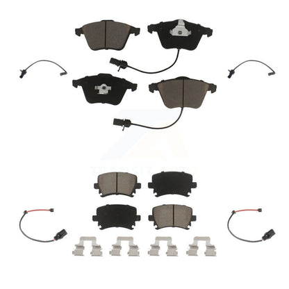 Ceramic Disc Brake Pads And Extra Wear Sensors Front Rear Kit For 2011 Audi A6