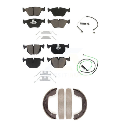 Ceramic Disc Brake Pads And Wear Sensors Front Rear Kit (5Pc) For BMW Z4