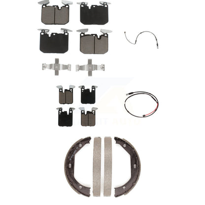 Ceramic Disc Brake Pads And Wear Sensors Front Rear Kit (5Pc) For BMW M3 M2
