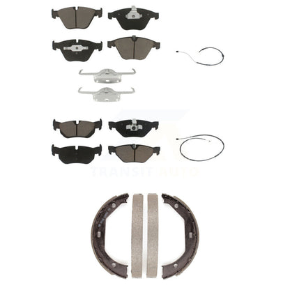 Ceramic Disc Brake Pads And Wear Sensors Front Rear Kit (5Pc) For BMW X1