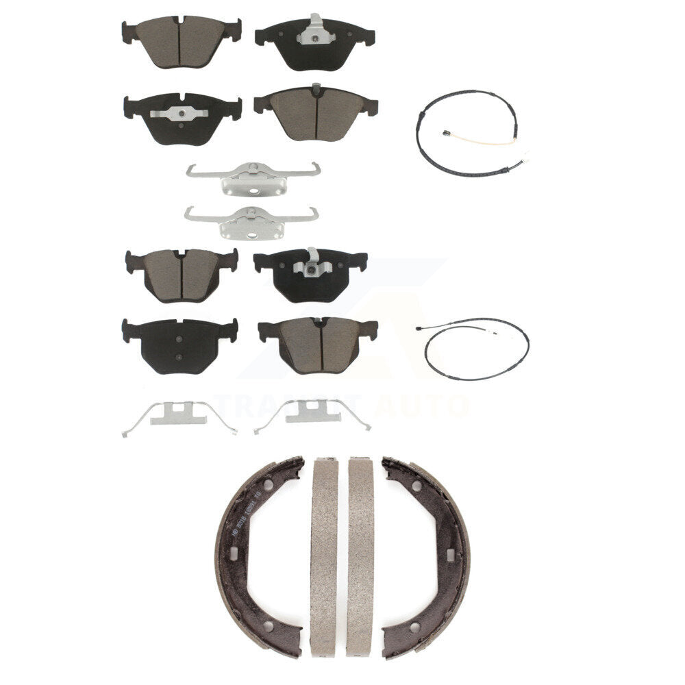 Ceramic Disc Brake Pads And Wear Sensors Front Rear Kit (5Pc) For BMW X1
