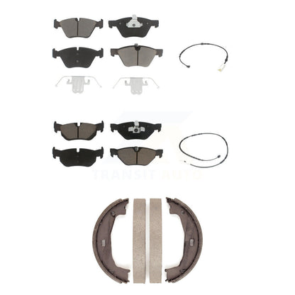 Ceramic Disc Brake Pad & Wear Sensor Front Rear Kit (5Pc) For 2013 BMW 128i 3.0L