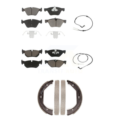 Ceramic Brake Pads Wear Sensor Front Rear Kit (5Pc) For BMW 328i Wagon with 3.0L