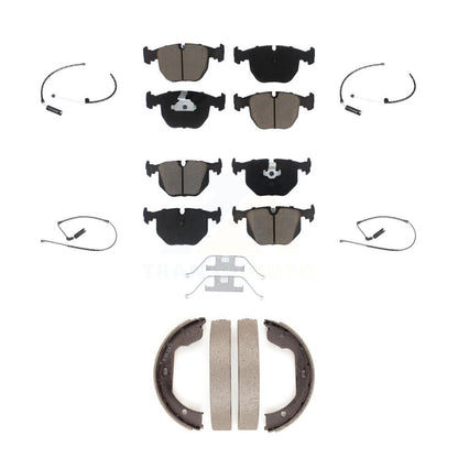 Ceramic Disc Brake Pads And Wear Sensors Front Rear Kit (7Pc) For BMW X5