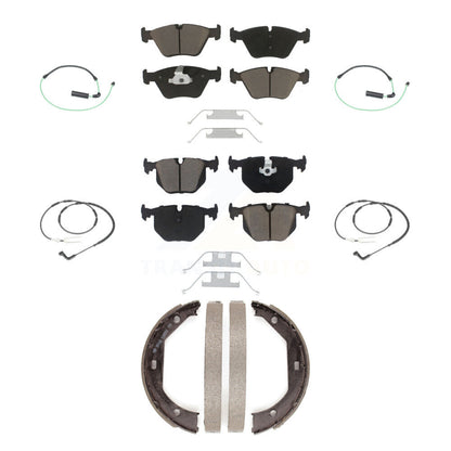 Ceramic Disc Brake Pads Wear Sensor Front Rear Kit (7Pc) For 2005 BMW 330xi 3.0L