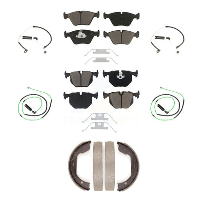 Ceramic Disc Brake Pads And Wear Sensors Front Rear Kit (7Pc) For BMW Z4