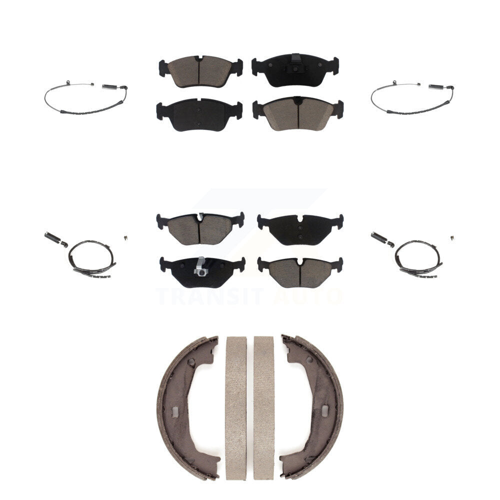 Ceramic Disc Brake Pads And Wear Sensors Front Rear Kit (7Pc) For BMW Z4
