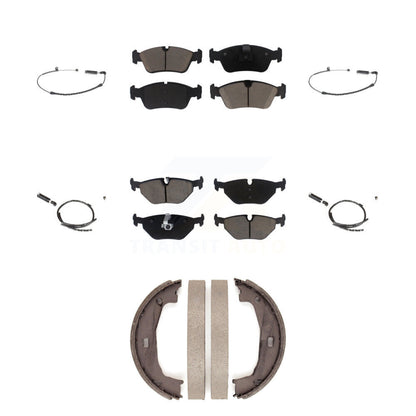 Ceramic Disc Brake Pads And Wear Sensors Front Rear Kit (7Pc) For BMW Z4