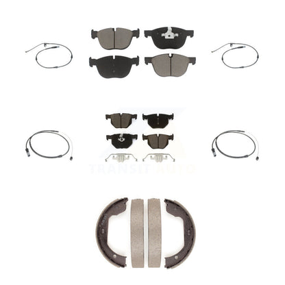 Ceramic Disc Brake Pads And Wear Sensors Front Rear Kit (7Pc) For BMW X5 X6