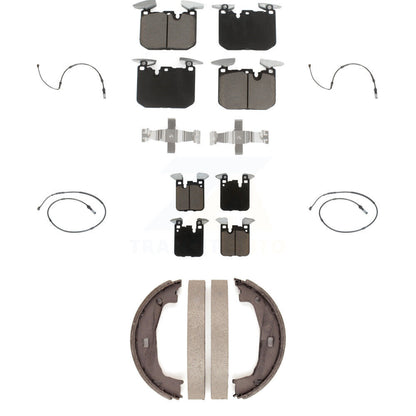Ceramic Brake Pads & Wear Sensor Front Rear Kit (7Pc) For BMW M240i xDrive M235i
