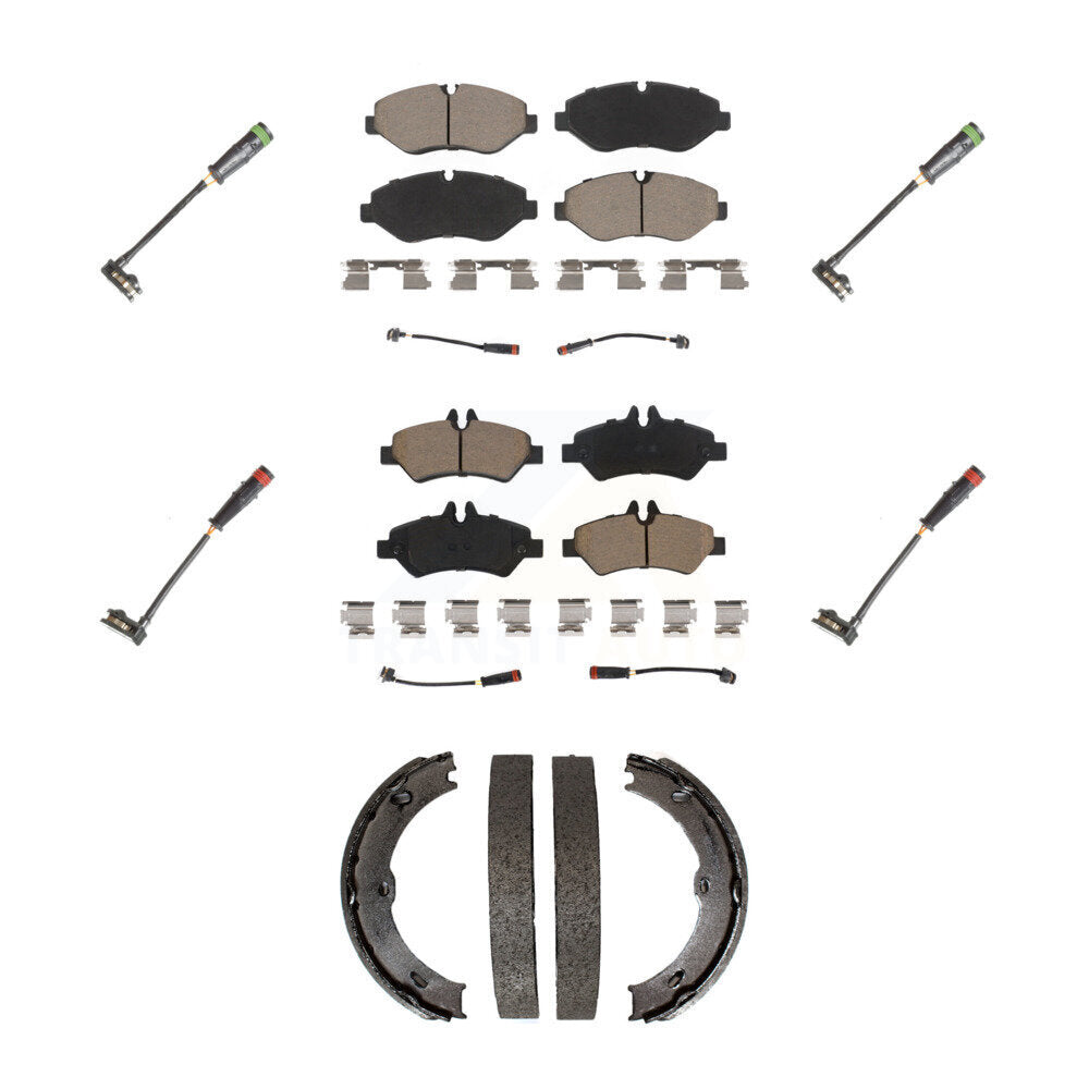 Ceramic Brake Pad Extra Wear Sensor Front Rear Kit (7Pc) For Sprinter 2500 Dodge