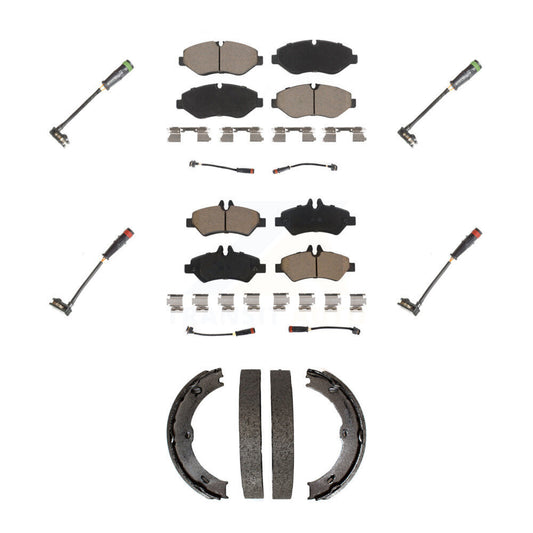 Ceramic Brake Pad Extra Wear Sensor Front Rear Kit (7Pc) For Sprinter 2500 Dodge