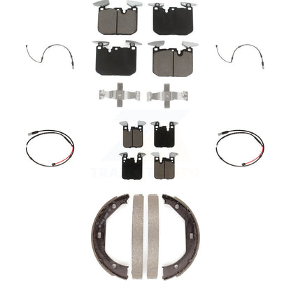 Ceramic Disc Brake Pads And Wear Sensors Front Rear Kit (7Pc) For BMW M3 M2