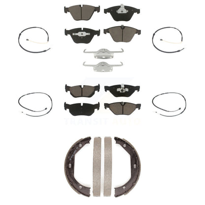 Ceramic Disc Brake Pads And Wear Sensor Front Rear Kit (7Pc) For BMW 328i xDrive