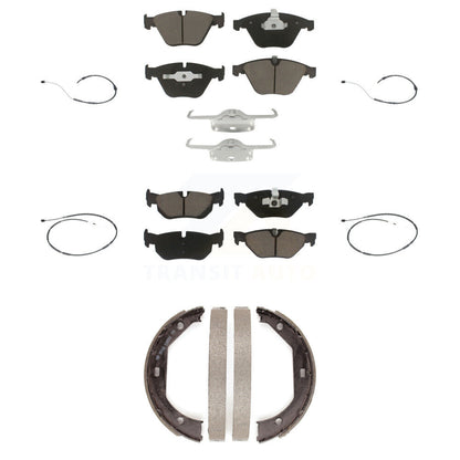Ceramic Disc Brake Pads And Wear Sensors Front Rear Kit (7Pc) For BMW X1