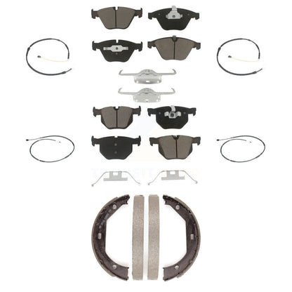 Ceramic Disc Brake Pads And Wear Sensors Front Rear Kit (7Pc) For BMW X1