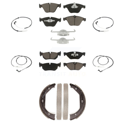 Ceramic Disc Brake Pads And Wear Sensor Front Rear Kit (7Pc) For BMW 328i xDrive