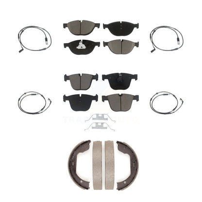 Ceramic Disc Brake Pads Wear Sensor Front Rear Kit (7Pc) For 2009 BMW 750i 750Li