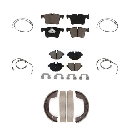 Ceramic Brake Pad And Wear Sensor Front Rear Kit (7Pc) For 2011 BMW X3 xDrive28i