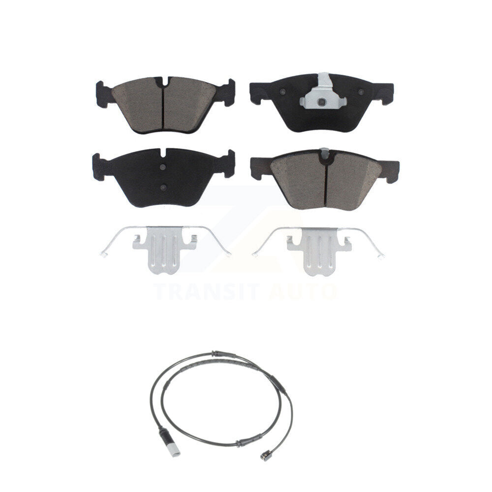 Ceramic Disc Brake Pads And Wear Sensors Front Kit For BMW 528i