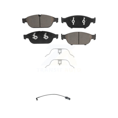 Ceramic Disc Brake Pads And Wear Sensors Front Kit For Audi A6 Quattro